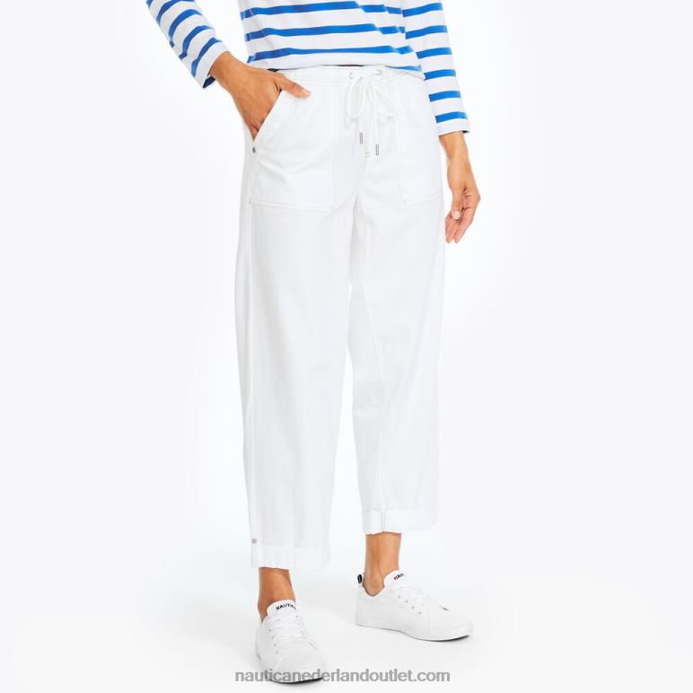 duurzaam vervaardigde pull-on broek Helder wit Nautica 0828F740 vrouwen