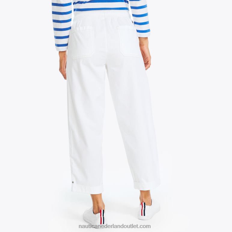 duurzaam vervaardigde pull-on broek Helder wit Nautica 0828F740 vrouwen