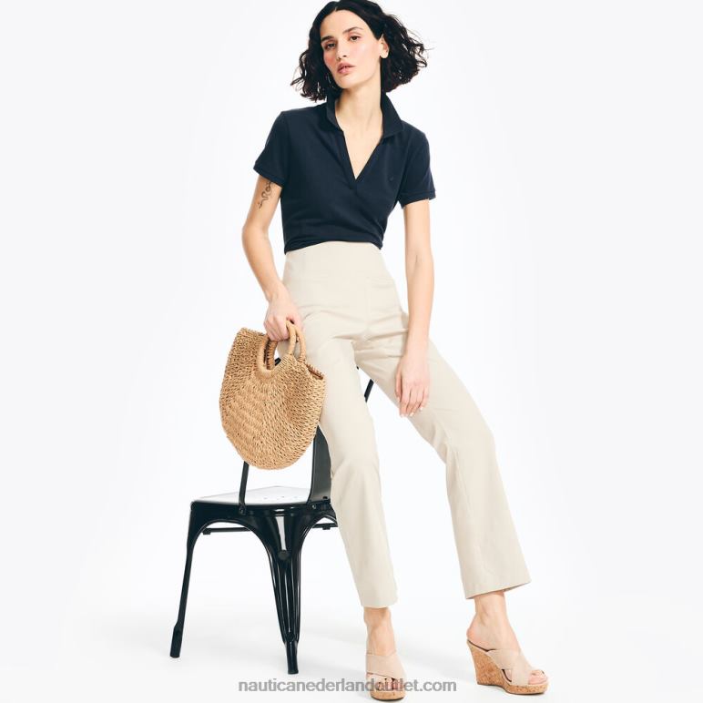 slim-fit pull-on broek oester bruin Nautica 0828F770 vrouwen