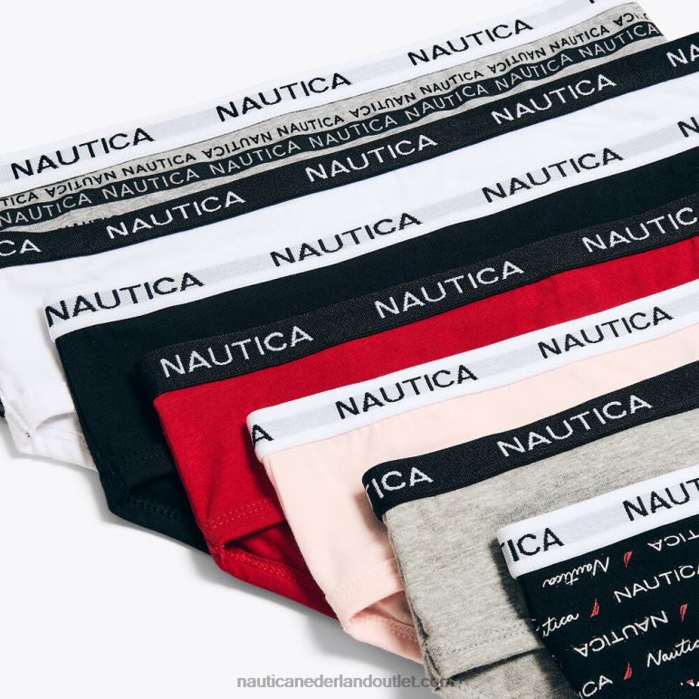 Logo hipster boyshorts 7-pack zwart Nautica 0828F814 vrouwen