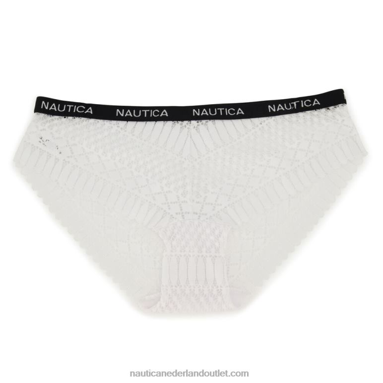 jacquard kanten hipster slips 5-pack zwart Nautica 0828F845 vrouwen