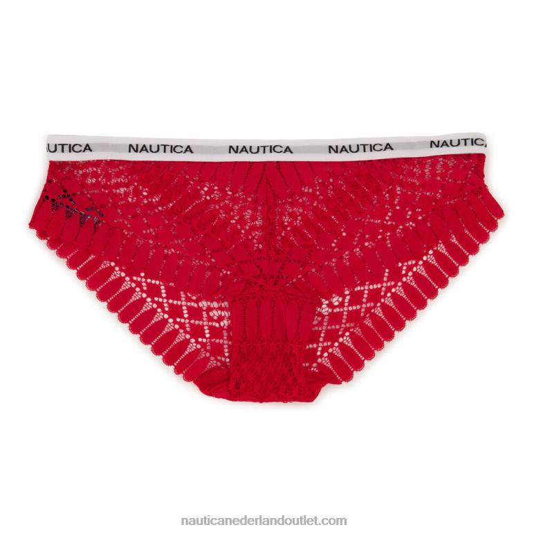 jacquard kanten hipster slips 5-pack zwart Nautica 0828F845 vrouwen