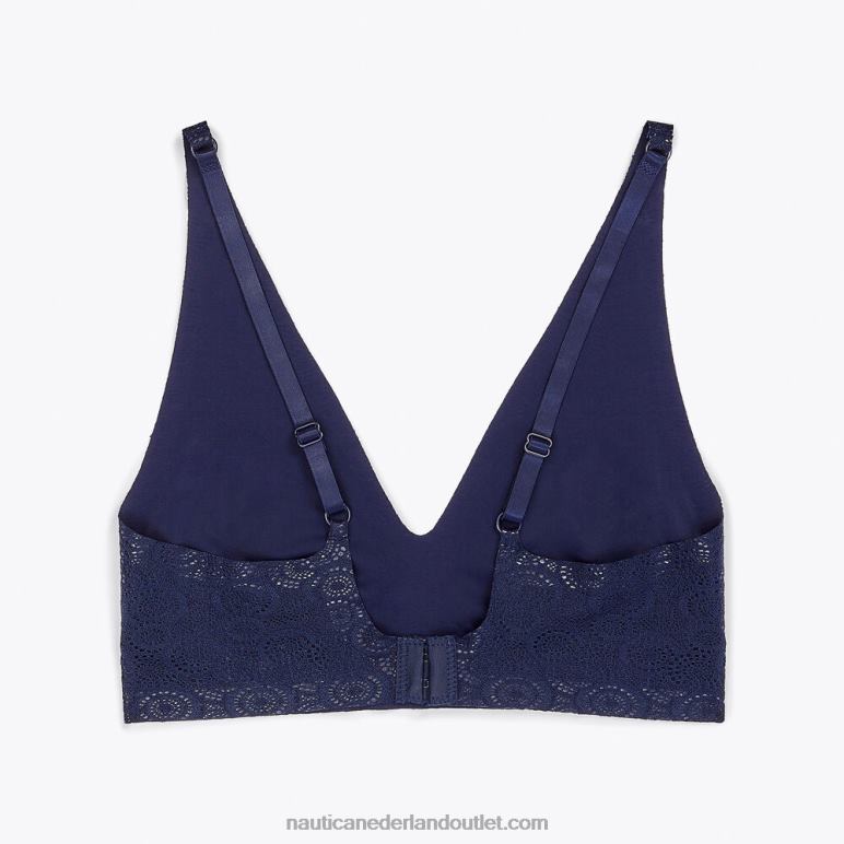 kanten laser-cut logo lounge bh set van 2 werkhemd blauw Nautica 0828F1035 vrouwen