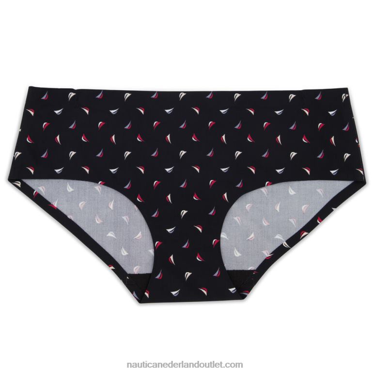 laser-cut hipster slips 5-pack zwart Nautica 0828F1032 vrouwen