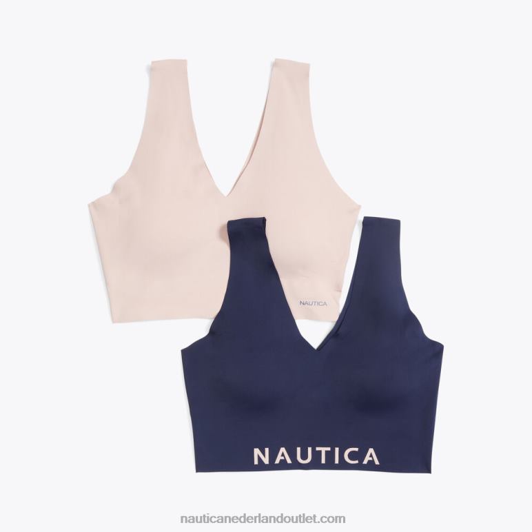lasergesneden bralettes 2-pack werkhemd blauw Nautica 0828F796 vrouwen