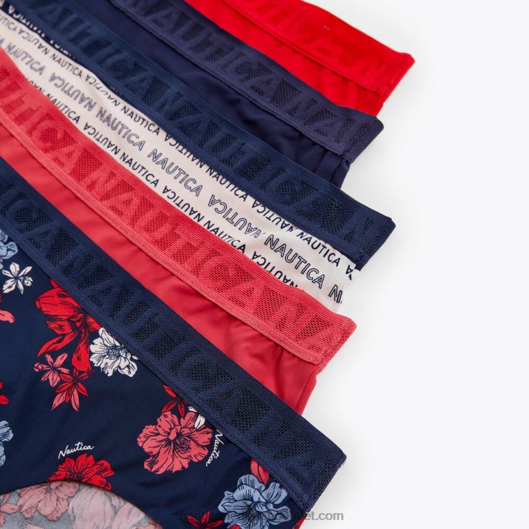 lasergesneden nylon onderbroek 5-pack werkhemd blauw Nautica 0828F1007 vrouwen