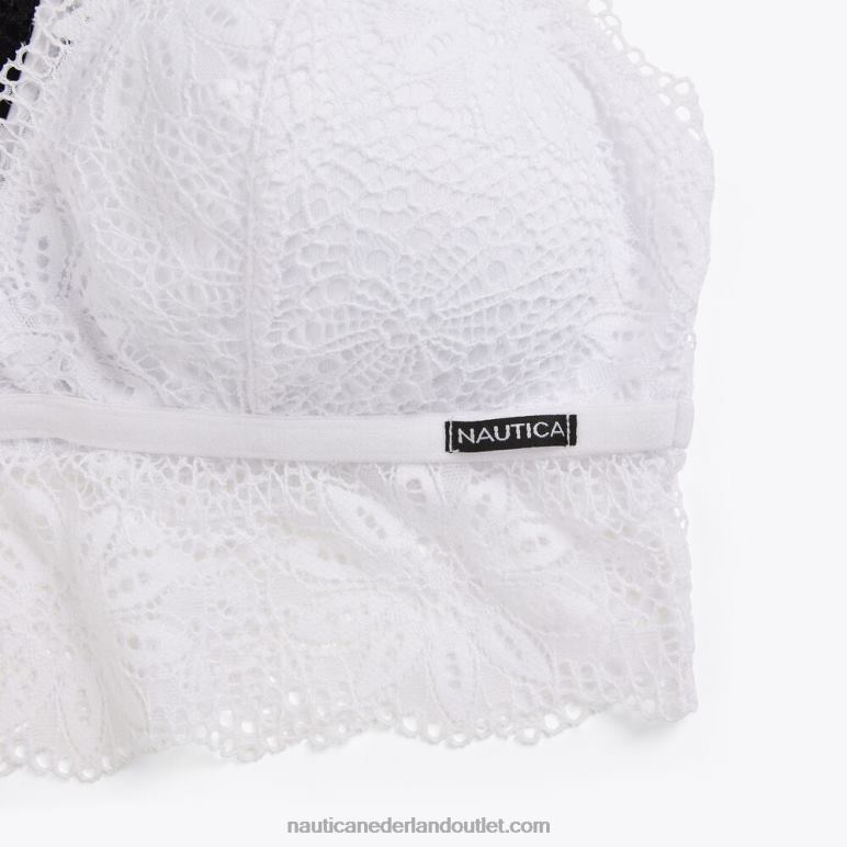 longline crossback kanten bralette set van 2 zwart Nautica 0828F850 vrouwen