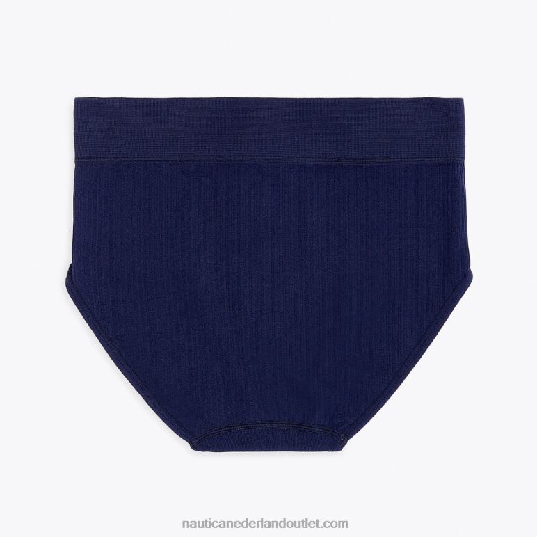 naadloos geribbeld hipster-slipje met logo, 3-pack werkhemd blauw Nautica 0828F1027 vrouwen