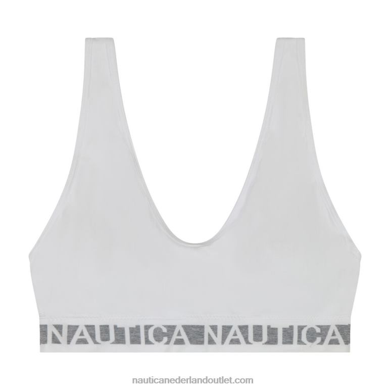 naadloze bh met logo 3-pack werkhemd blauw Nautica 0828F824 vrouwen