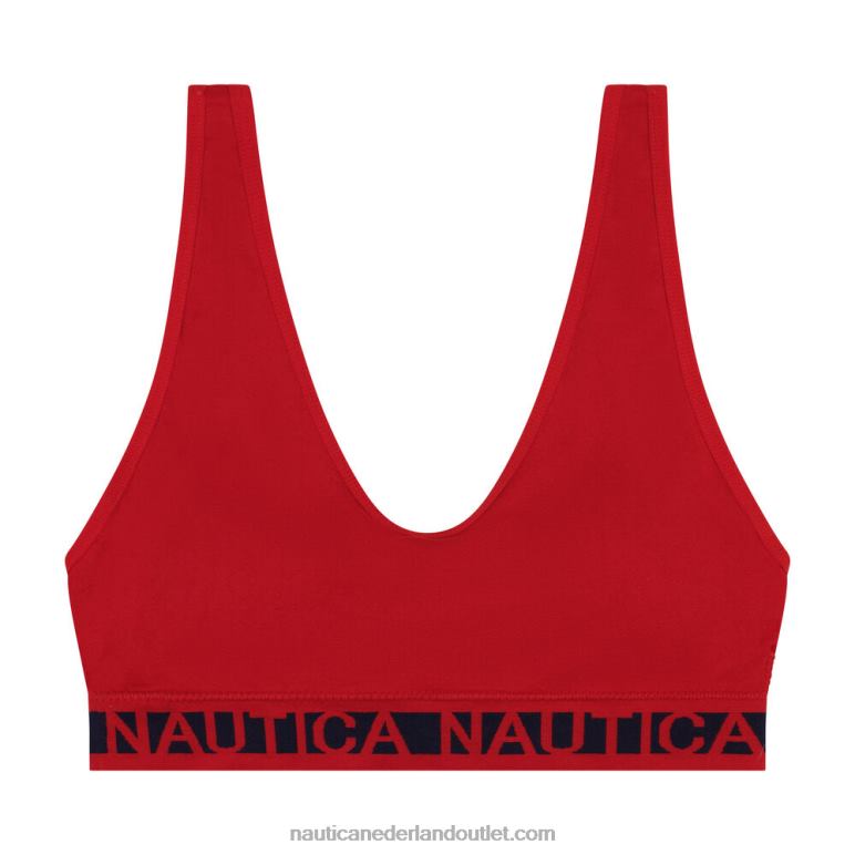 naadloze bh met logo 3-pack werkhemd blauw Nautica 0828F824 vrouwen