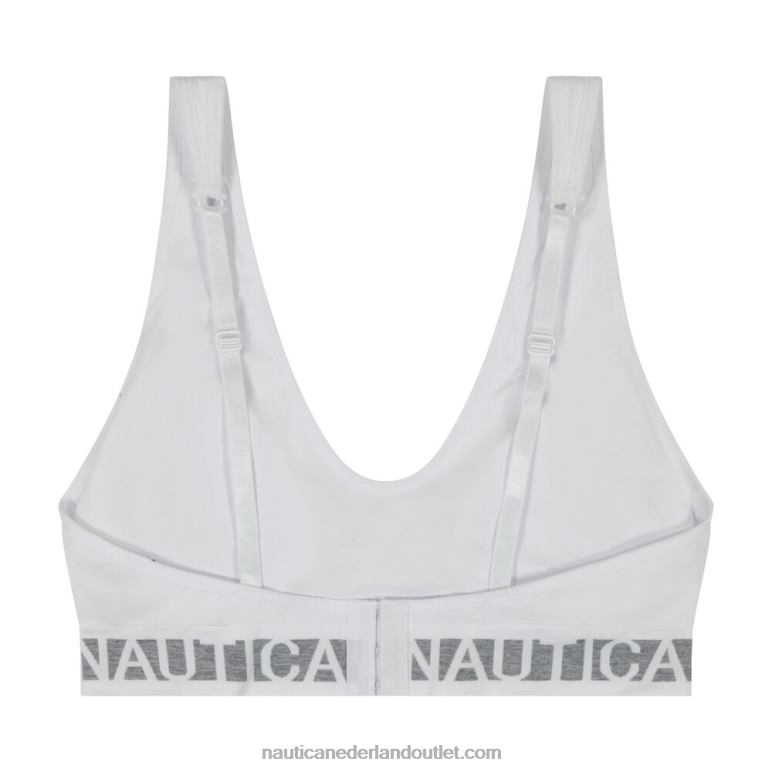 naadloze bh met logo 3-pack werkhemd blauw Nautica 0828F824 vrouwen