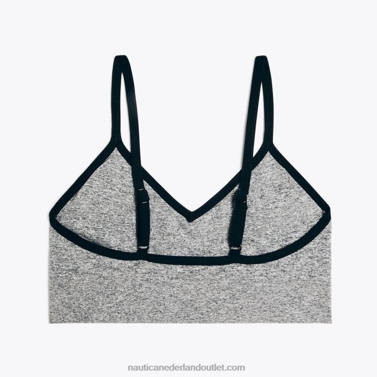 naadloze bralette met logoband, set van 3 lichtblauw Nautica 0828F798 vrouwen