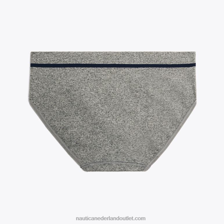 naadloze geribbelde hipsterslips met logo, set van 5 antieke whitewash Nautica 0828F779 vrouwen