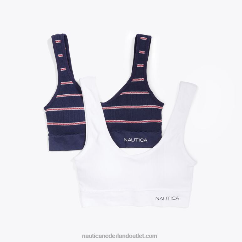 naadloze logo bh's 2-pack werkhemd blauw Nautica 0828F860 vrouwen