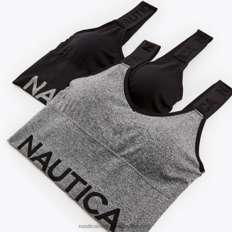 naadloze longline brami set van 2 lichtblauw Nautica 0828F971 vrouwen