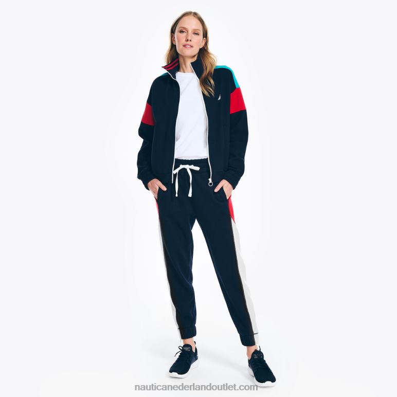 duurzaam vervaardigd trainingsjack met volledige ritssluiting stellaire blauwe heide Nautica 0828F760 vrouwen