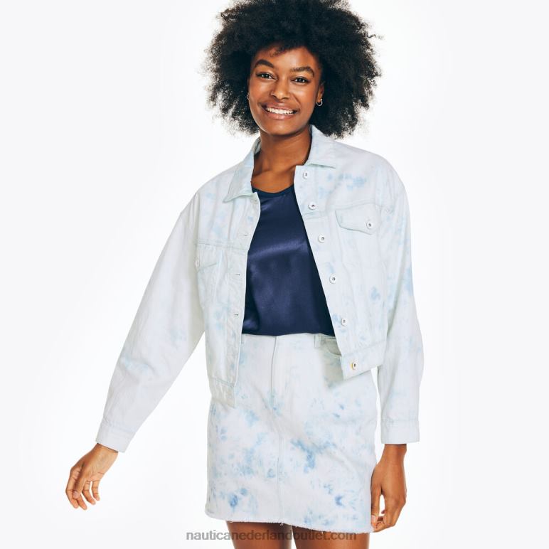 spijkerbroek co. cropped jack met cloudwash schelp Nautica 0828F761 vrouwen