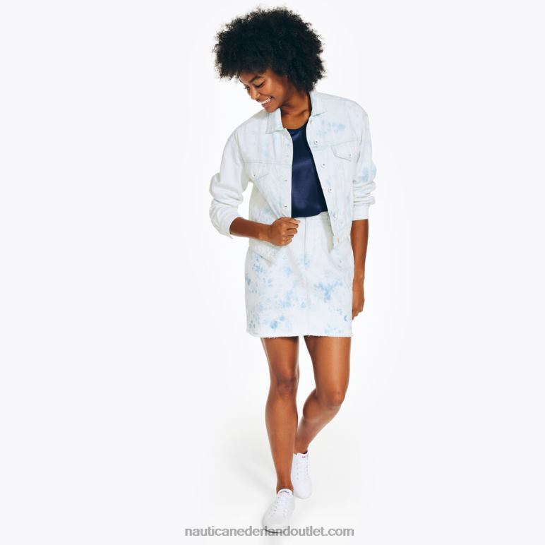 spijkerbroek co. cropped jack met cloudwash schelp Nautica 0828F761 vrouwen