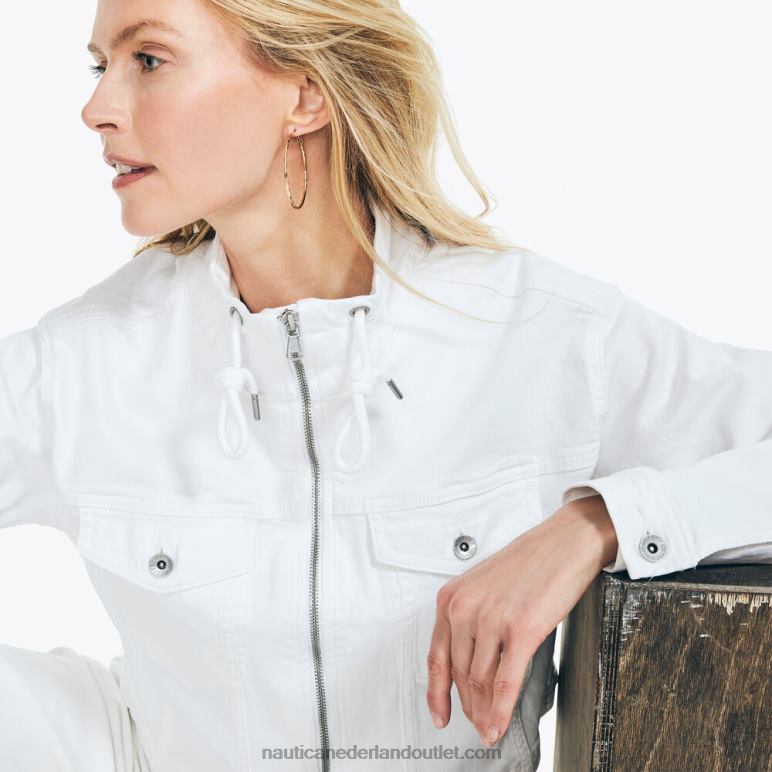 spijkerbroek co. cropped spijkerjack met volledige ritssluiting schelp Nautica 0828F1030 vrouwen