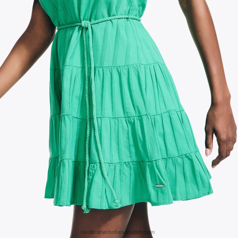 gelaagde jurk met v-hals dennenbos heide Nautica 0828F902 vrouwen