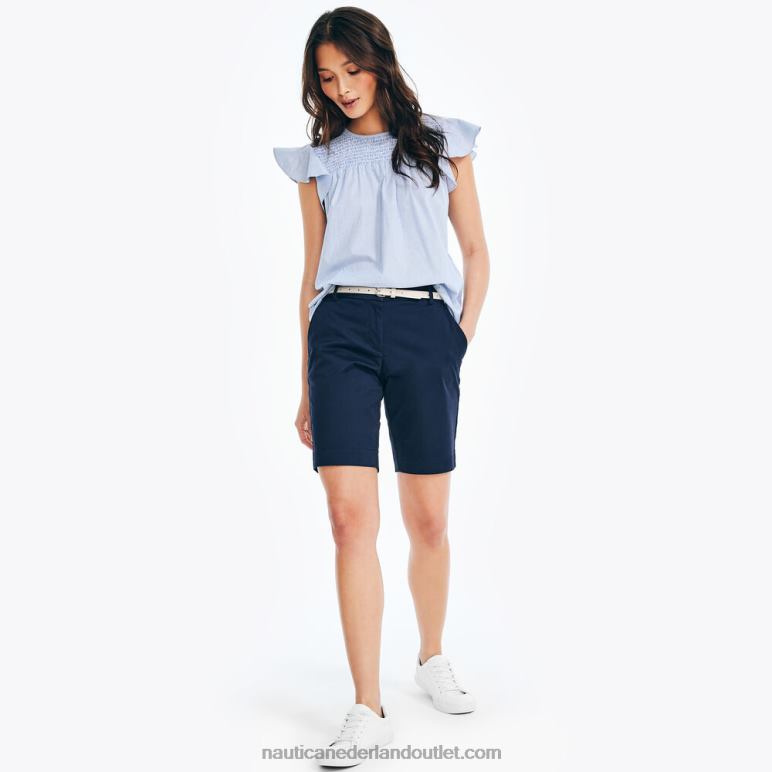 10 \"stretch keper short stellaire blauwe heide Nautica 0828F743 vrouwen