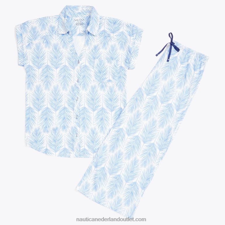 bedrukte pyjamabroek set Helder wit Nautica 0828F1021 vrouwen