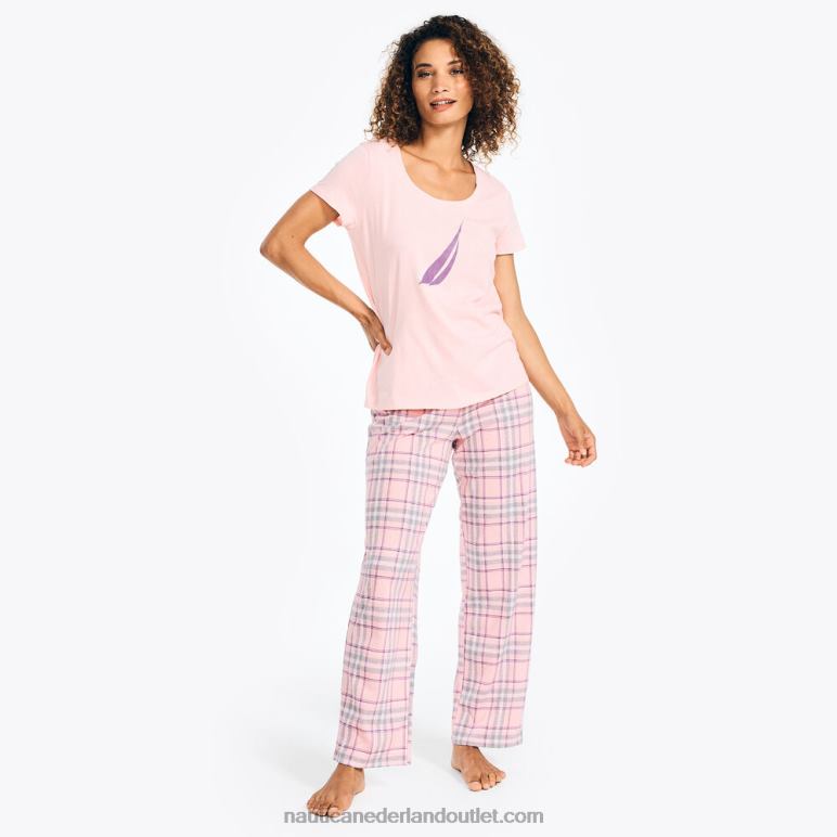 bedrukte pyjamabroek set mauve gloed Nautica 0828F782 vrouwen