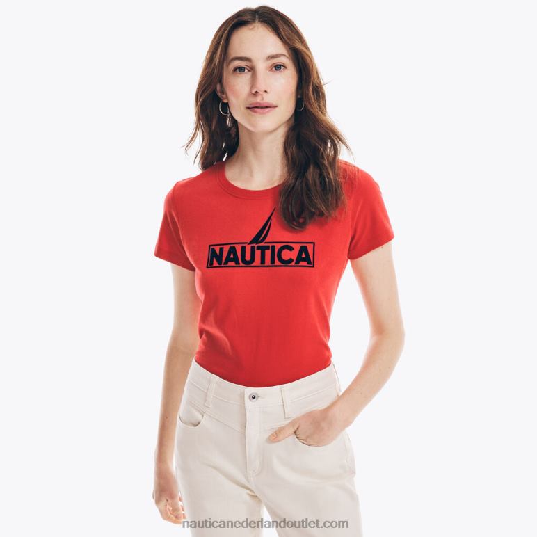 T-shirt met logoprint tomales rood Nautica 0828F992 vrouwen