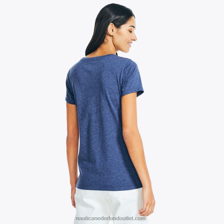 duurzaam vervaardigd T-shirt met bladerdeegprint voor stranddagen rollende rivier wassen Nautica 0828F991 vrouwen