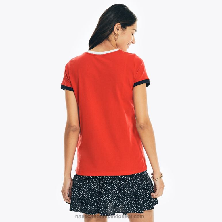 duurzaam vervaardigd T-shirt met logoprint tomales rood Nautica 0828F932 vrouwen