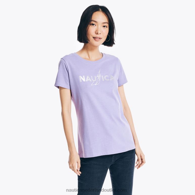 duurzaam vervaardigd folie j-class grafisch t-shirt oceaan violet Nautica 0828F1010 vrouwen