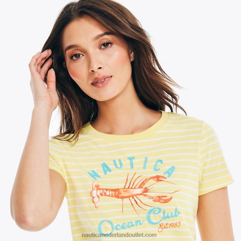 duurzaam vervaardigd ocean club graphic t-shirt Franse vanille Nautica 0828F944 vrouwen