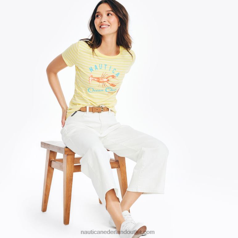 duurzaam vervaardigd ocean club graphic t-shirt Franse vanille Nautica 0828F944 vrouwen