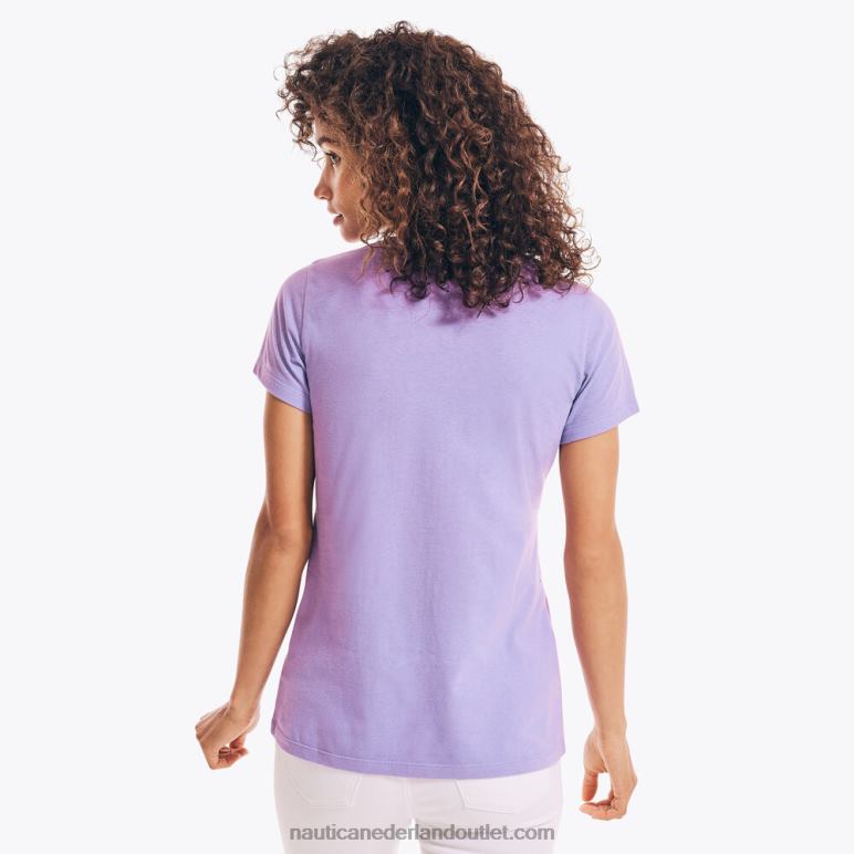 geborduurd 83 grafisch t-shirt oceaan violet Nautica 0828F803 vrouwen