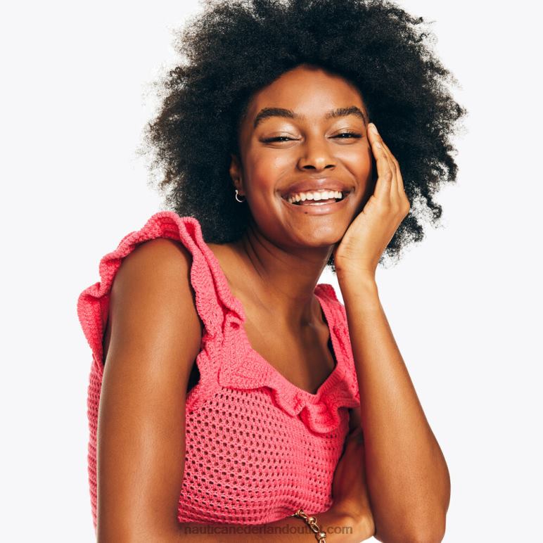 gehaakte top met vierkante hals prisma roze Nautica 0828F1006 vrouwen