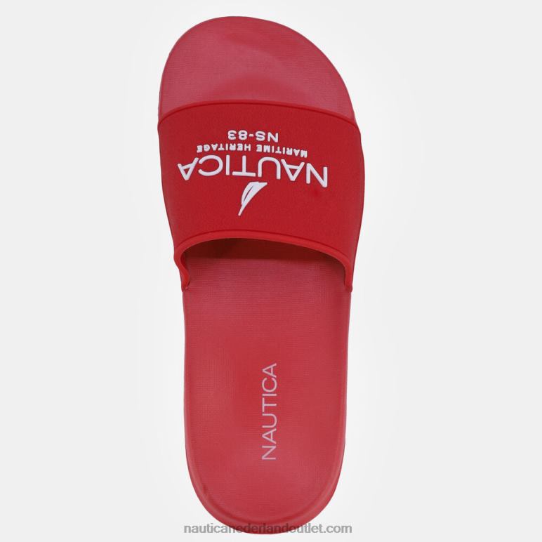 ns-83 slipper-sandaal met logo nautisch rood Nautica 0828F1047 vrouwen